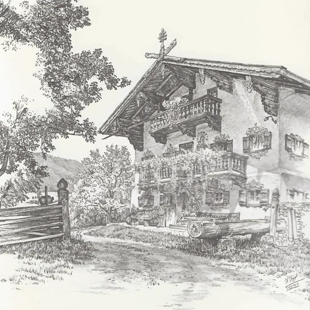 Der Salmerhof, gezeichnet